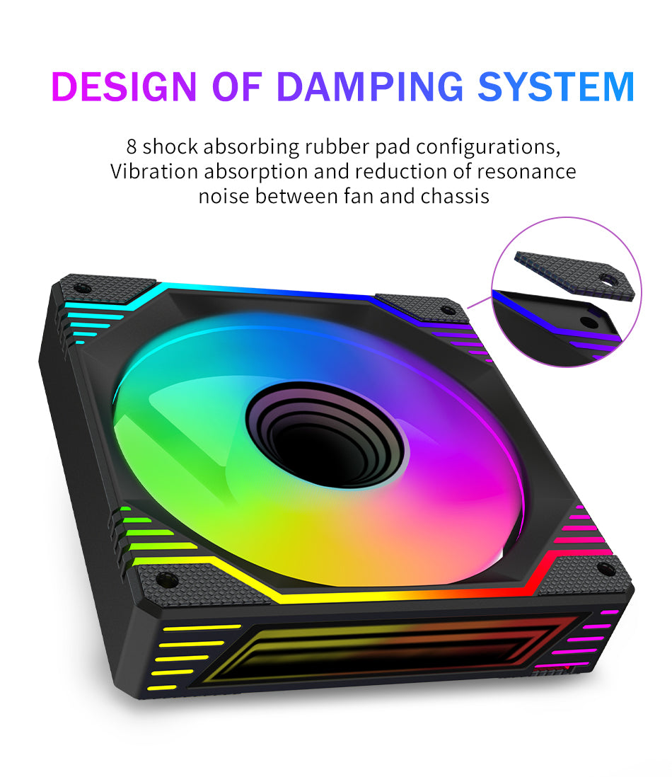 TrueNort Pc Case Fan 120mm RGB 6Pin 12V 3W Black, Single Fan | LC-30-02 TrueNort Pc Case Fan 120mm RGB 6Pin 12V 3W Black, Single Fan | LC-30-02